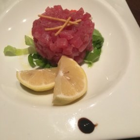 Gluten-free tuna tartare from Il Viaggio